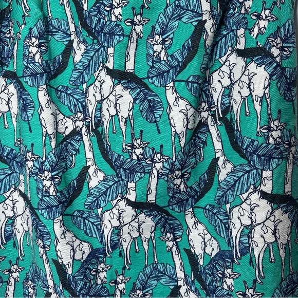 New Talbots Womens Sheath Dress Giraffe Print Sleeveless Stretch Zip 8P Hawaiian - Picture 3 of 11